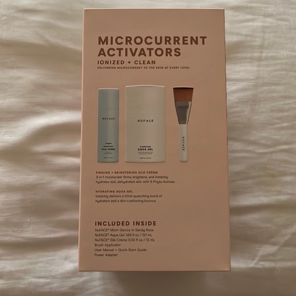 Nuface Mini+ Petite Facial Toning Device Microcurrent Skincare in Sandy Rose - Picture 3 of 10